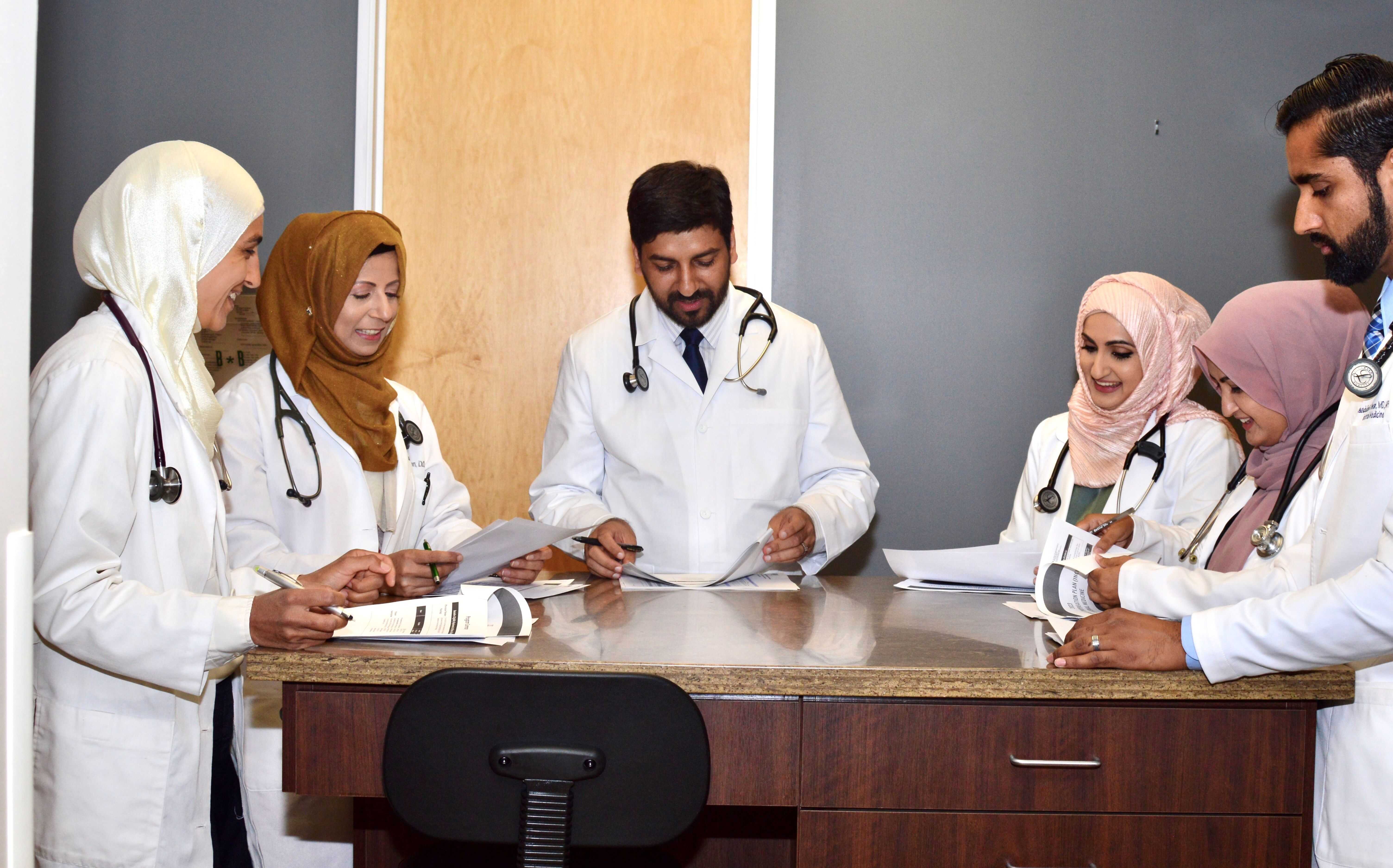 doctor with patients